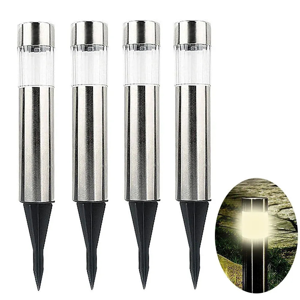 Solar Cylindrical LED Pathway Lawn Light