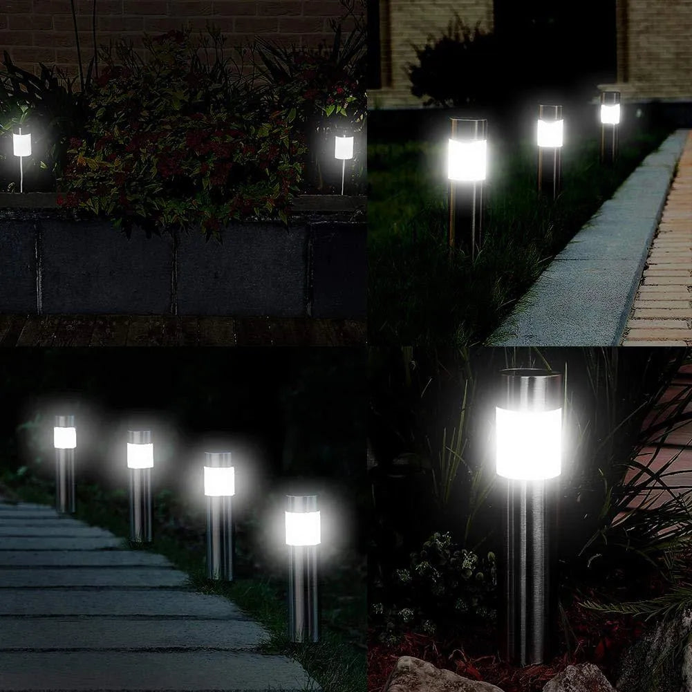 Solar Cylindrical LED Pathway Lawn Light