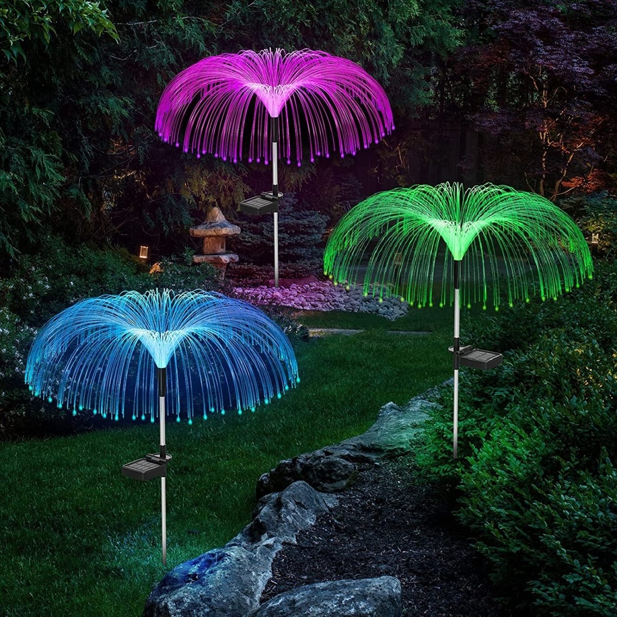 Color Changing Solar Garden Jellyfish Lights 5 PCS