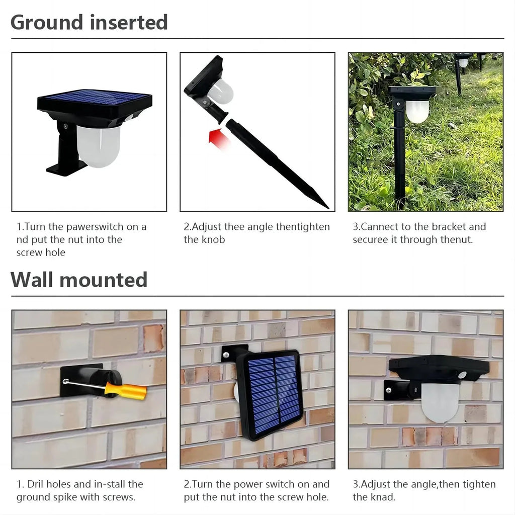3.7V Ultra Bright Solar Motion Sensor Pathway Lights