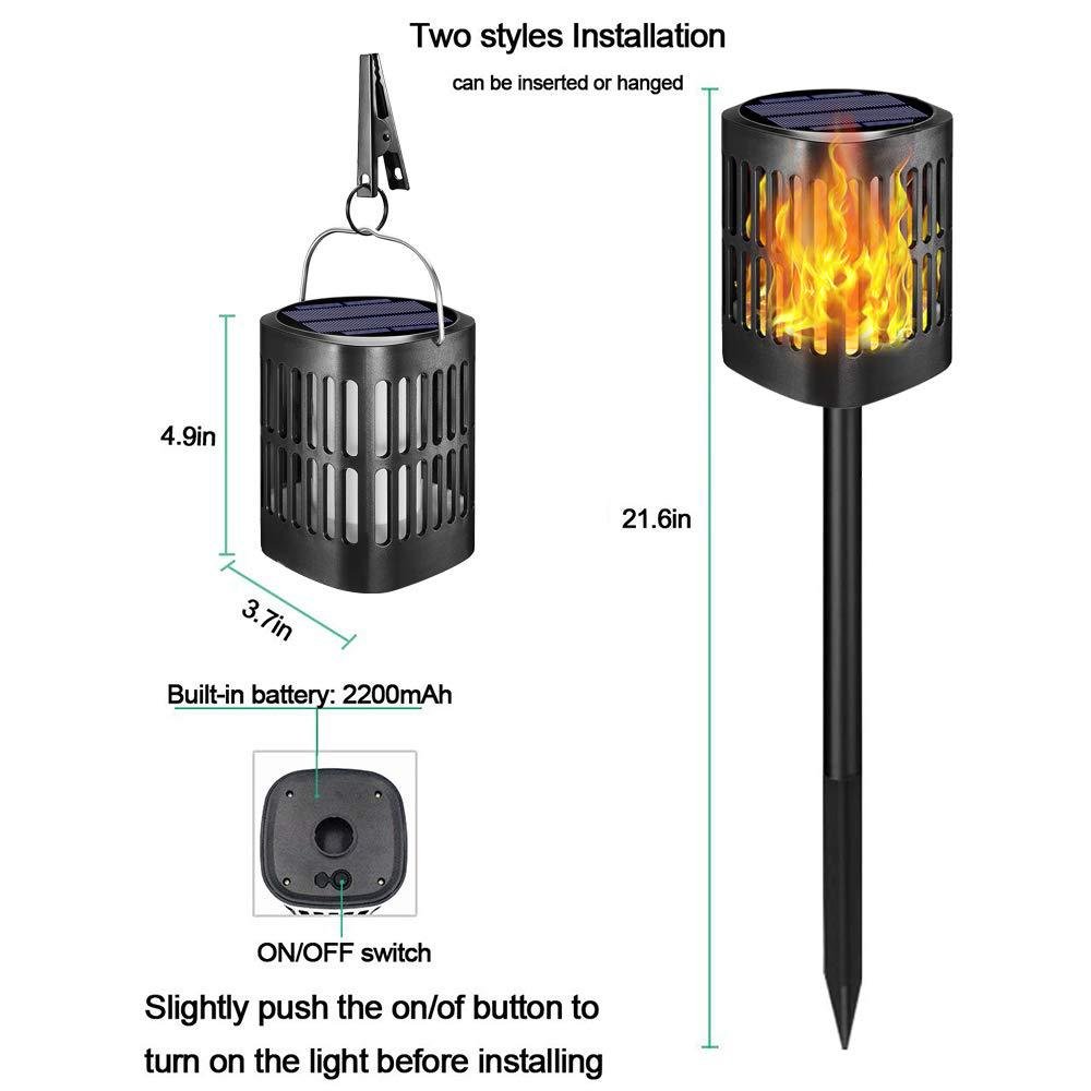 Solar LED Flame Lantern Light