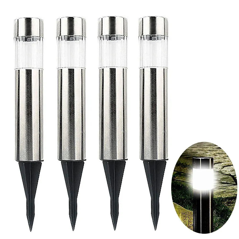 Solar Cylindrical LED Pathway Lawn Light