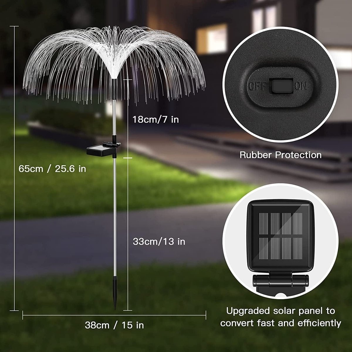 Color Changing Solar Garden Jellyfish Lights 5 PCS