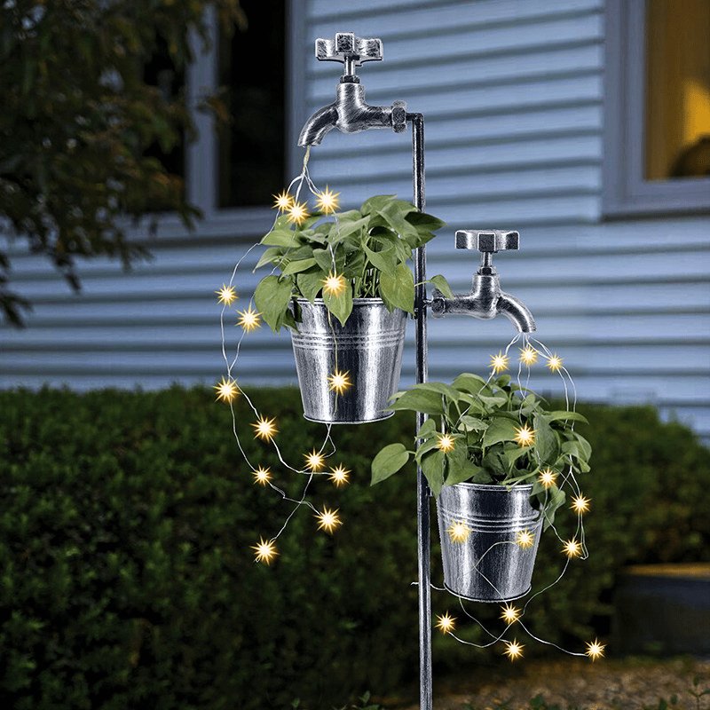 Solar LED Garden Faucet Lawn Light