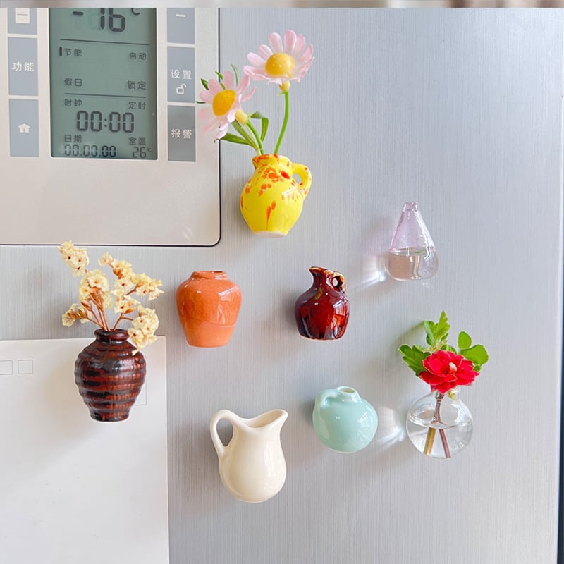 🎁HOT SALE- 49% OFF🔥 Mini Ceramics Vase Fridge Magnet