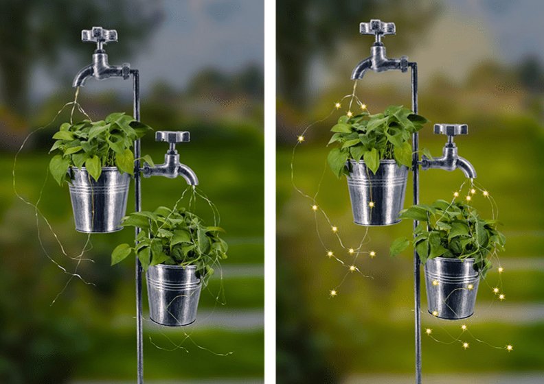 Solar LED Garden Faucet Lawn Light