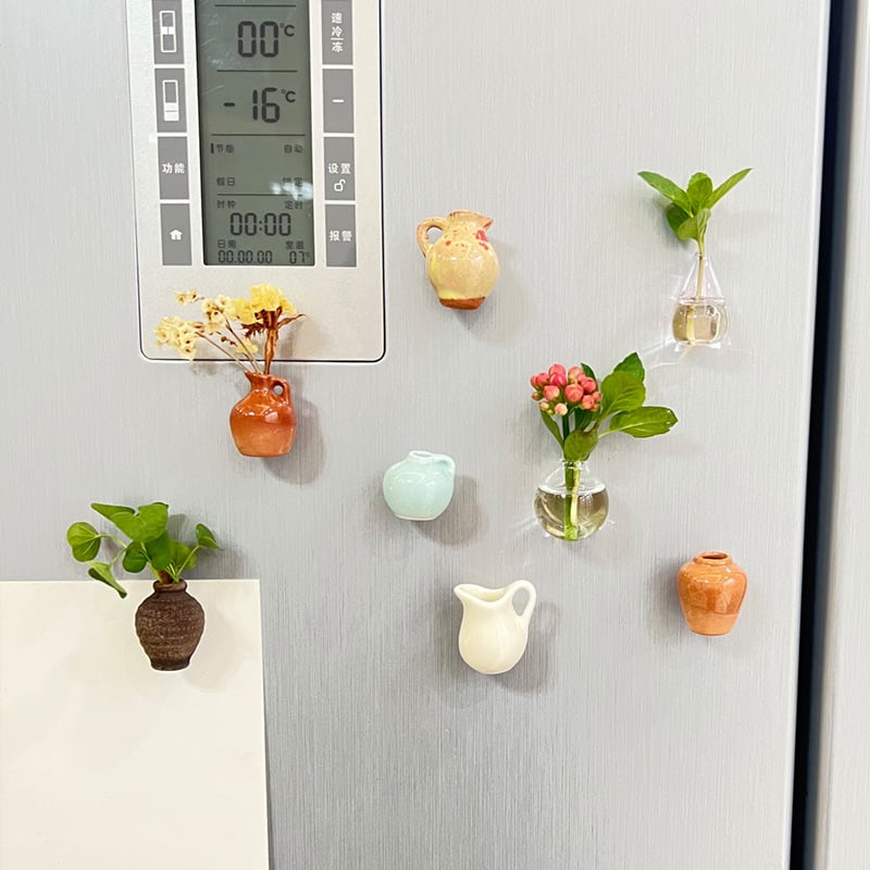 🎁HOT SALE- 49% OFF🔥 Mini Ceramics Vase Fridge Magnet