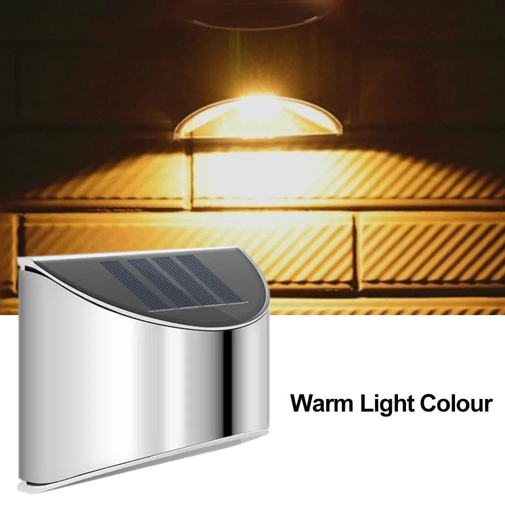 Stainless Steel Outdoor Solar Fence Wall Light