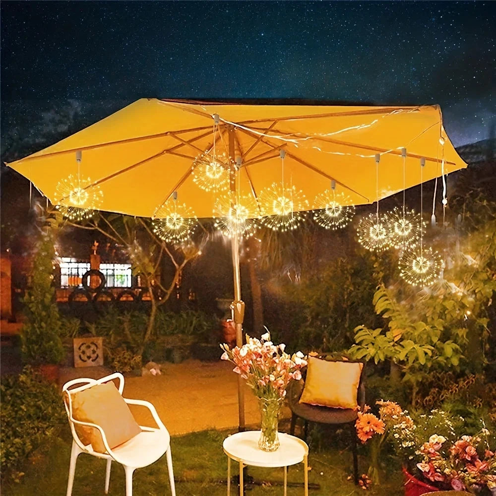 Solar LED 4 Pack Firework Suspension Light