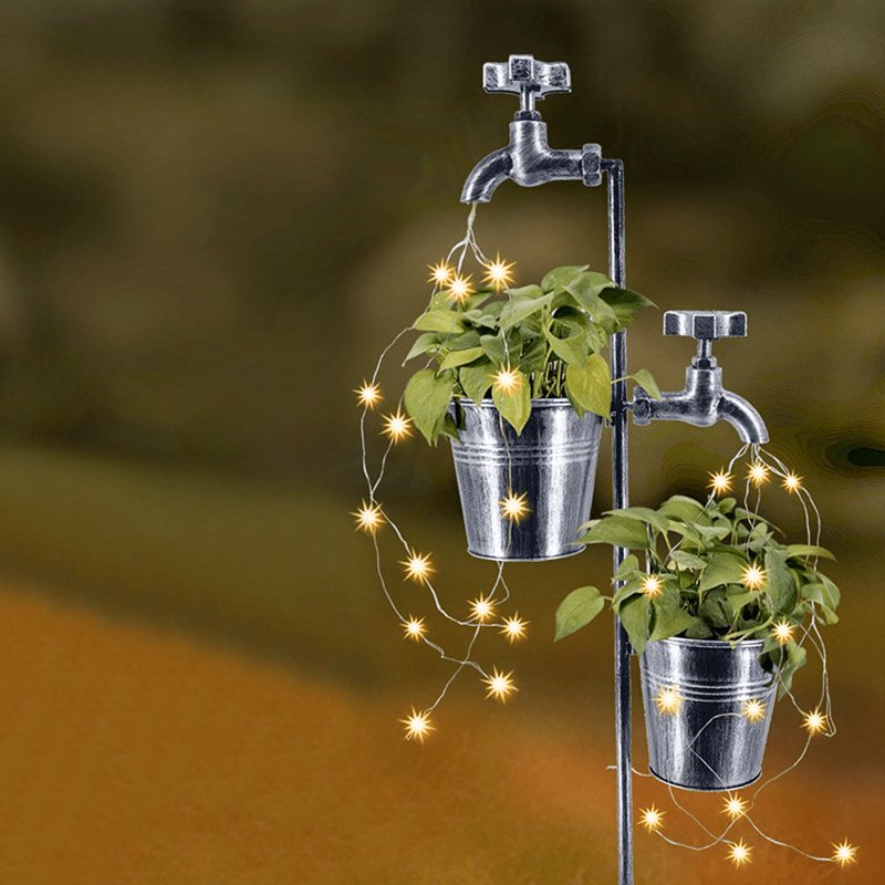 Solar LED Garden Faucet Lawn Light
