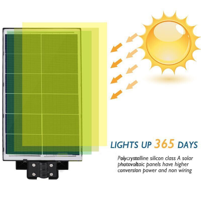 2000W LED Super Bright Outdoor Remote Control Solar Street Light