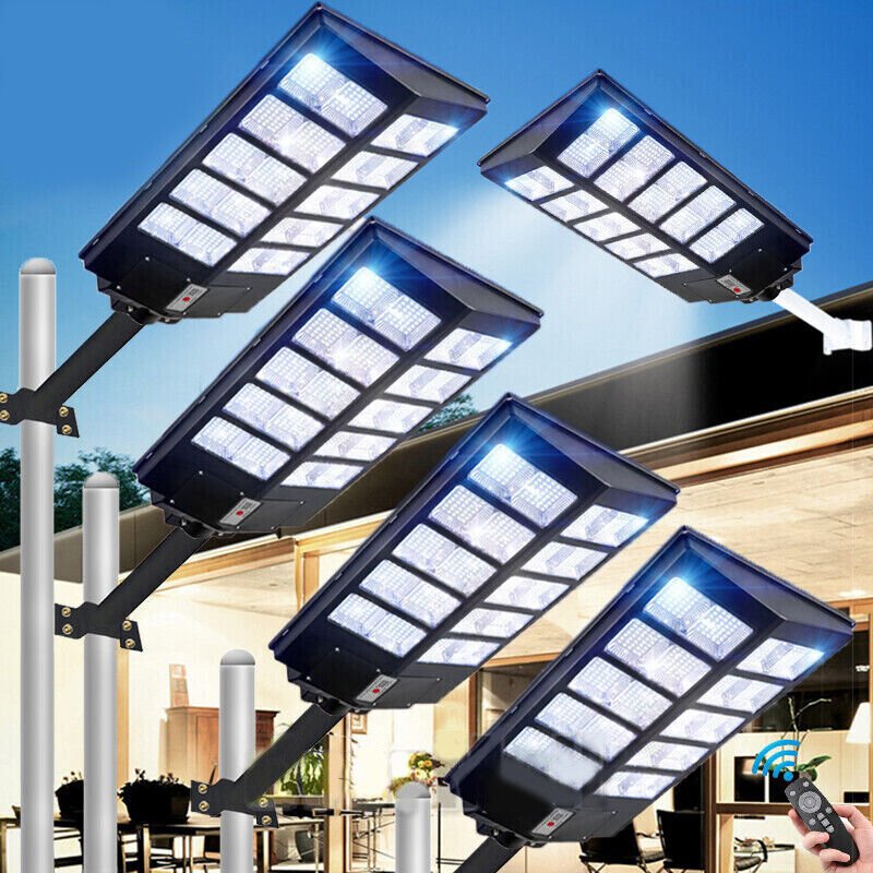 2000W LED Super Bright Outdoor Remote Control Solar Street Light
