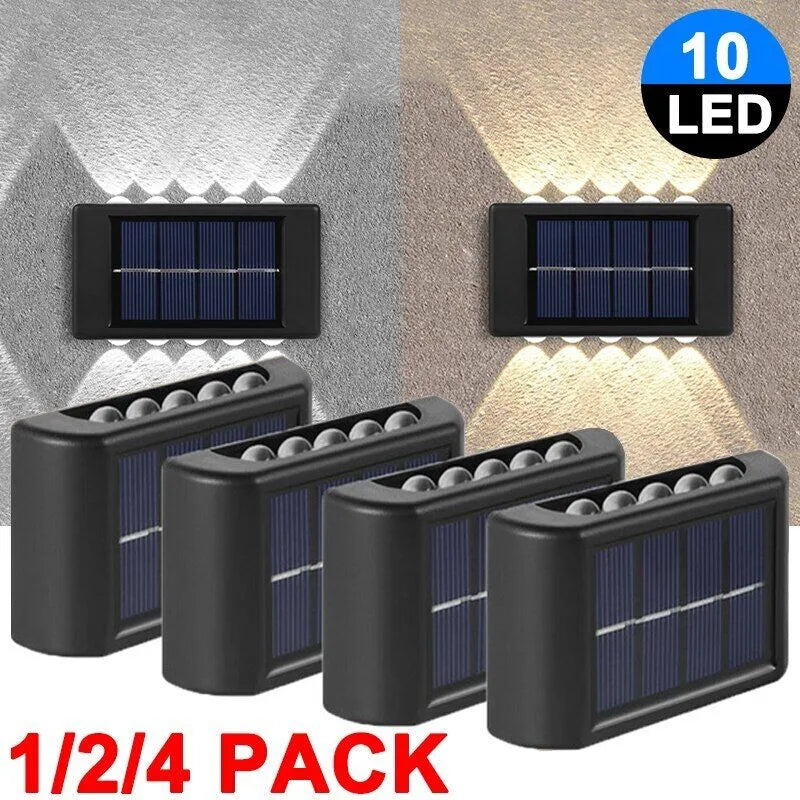 Outdoor LED Solar Wall Fence Light
