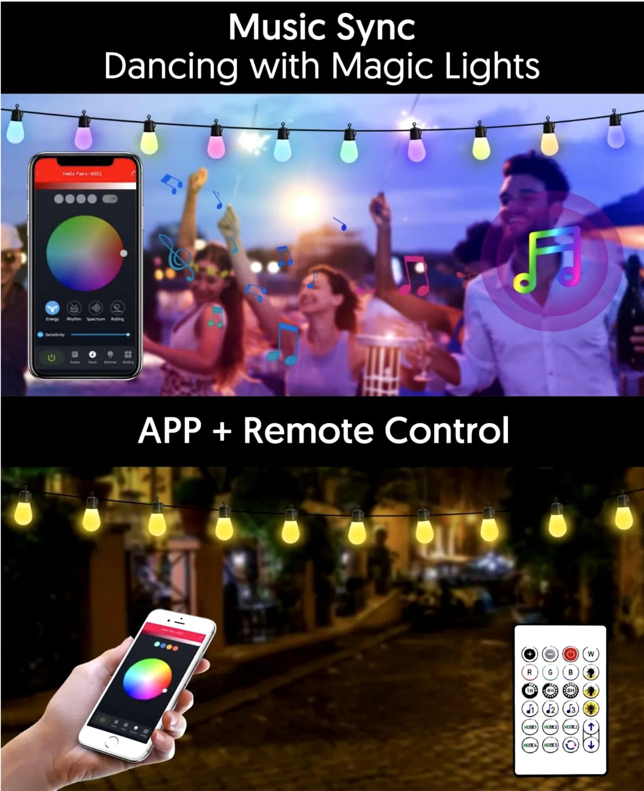 ‎5W RGB Weatherproof LED Solar String Lights