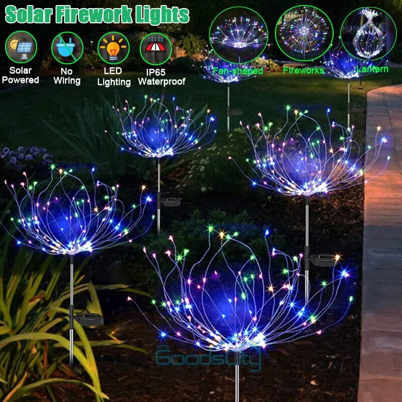 Solar Outdoor Waterproof Yard Fireworks Light