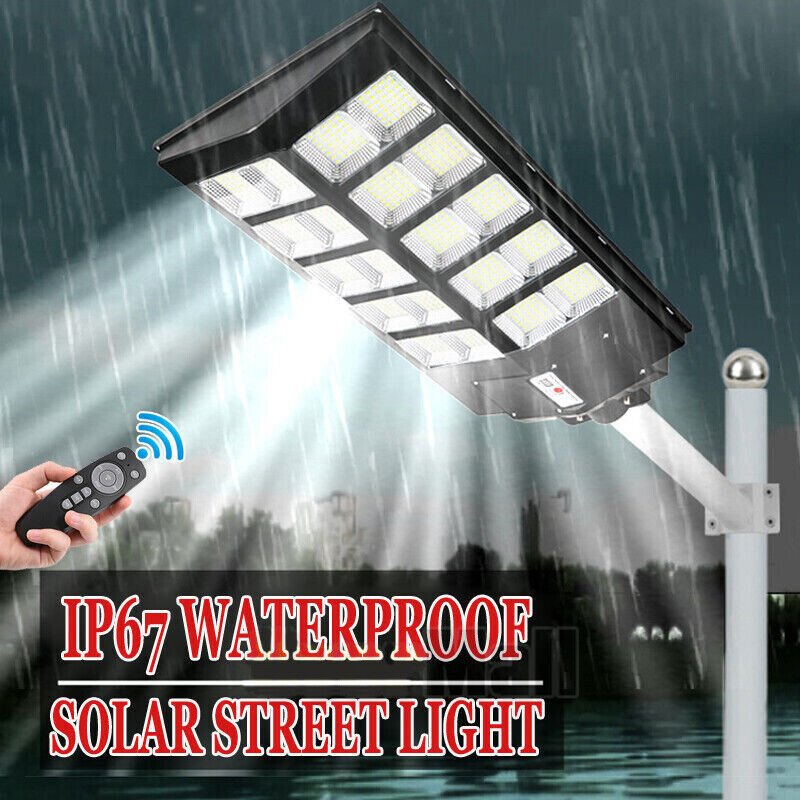 2000W LED Super Bright Outdoor Remote Control Solar Street Light