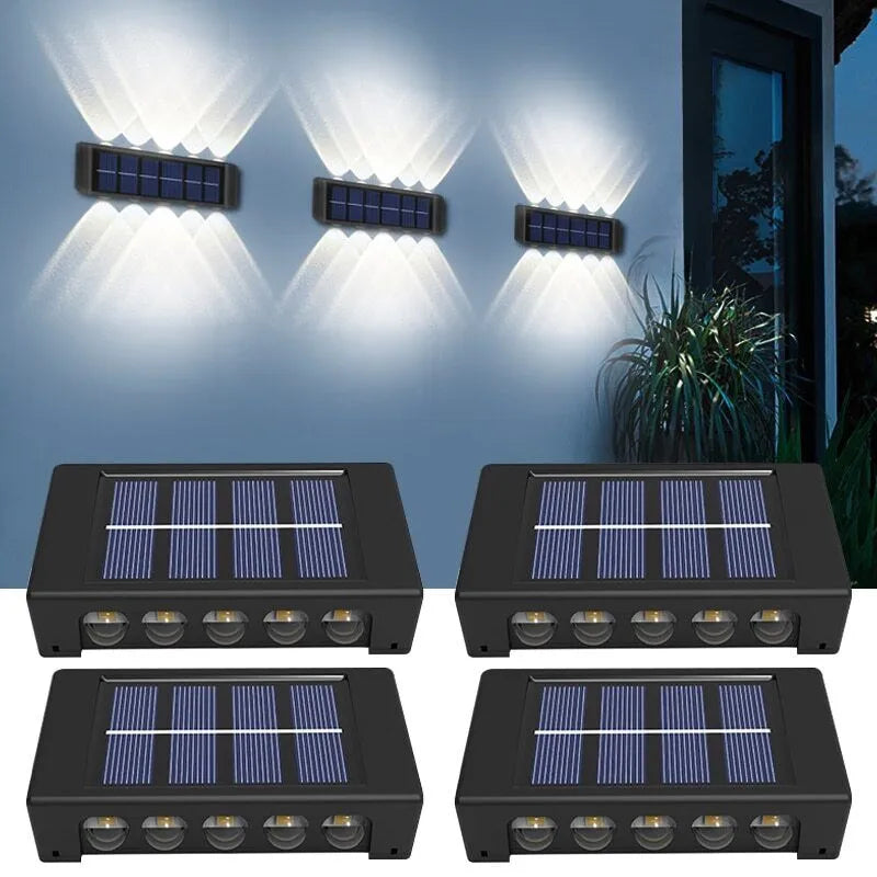 Outdoor LED Solar Wall Fence Light