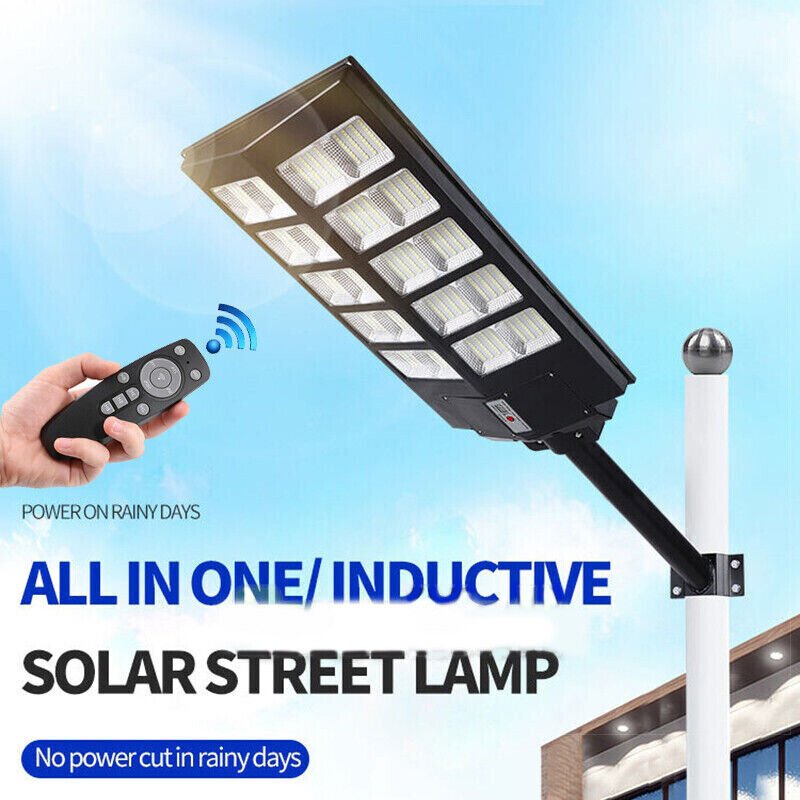 2000W LED Super Bright Outdoor Remote Control Solar Street Light