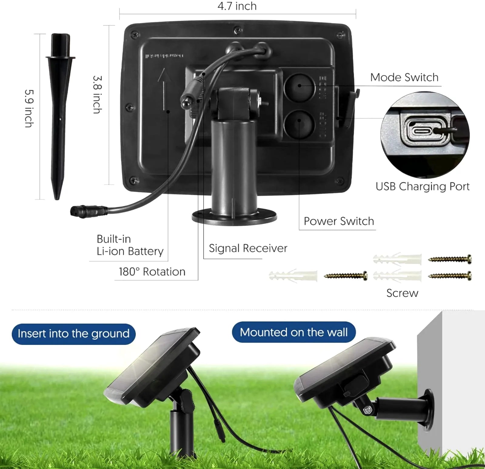 ‎5W RGB Weatherproof LED Solar String Lights
