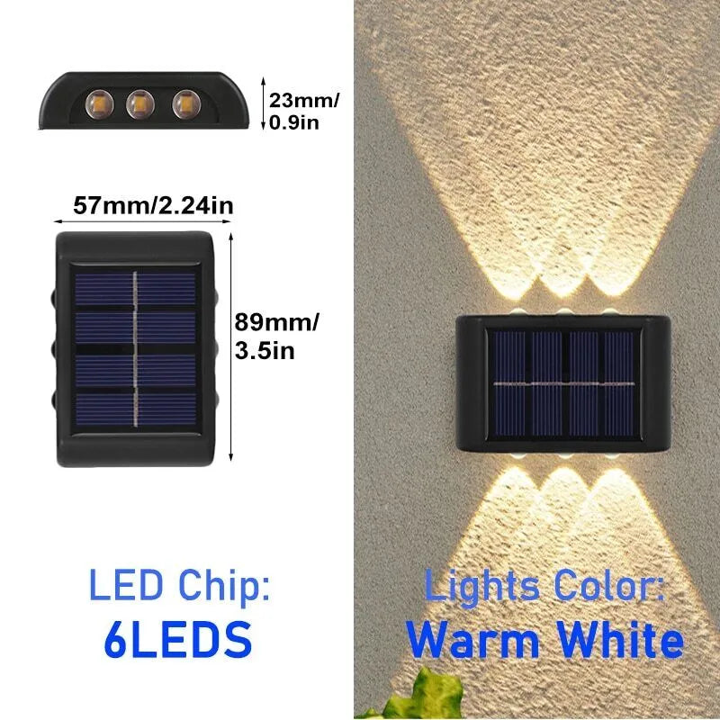 Outdoor LED Solar Wall Fence Light