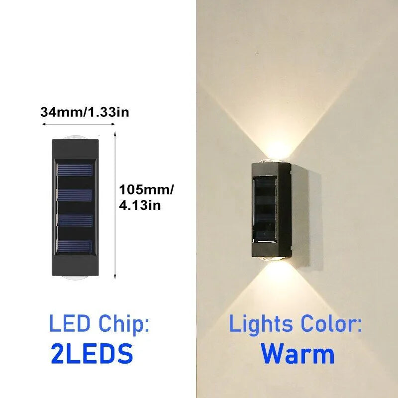 Outdoor LED Solar Wall Fence Light
