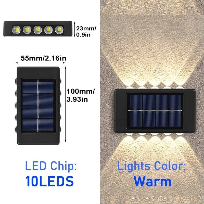 Outdoor LED Solar Wall Fence Light