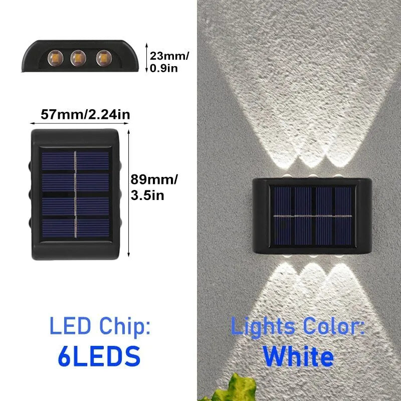 Outdoor LED Solar Wall Fence Light