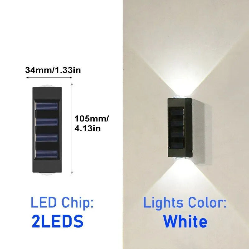 Outdoor LED Solar Wall Fence Light