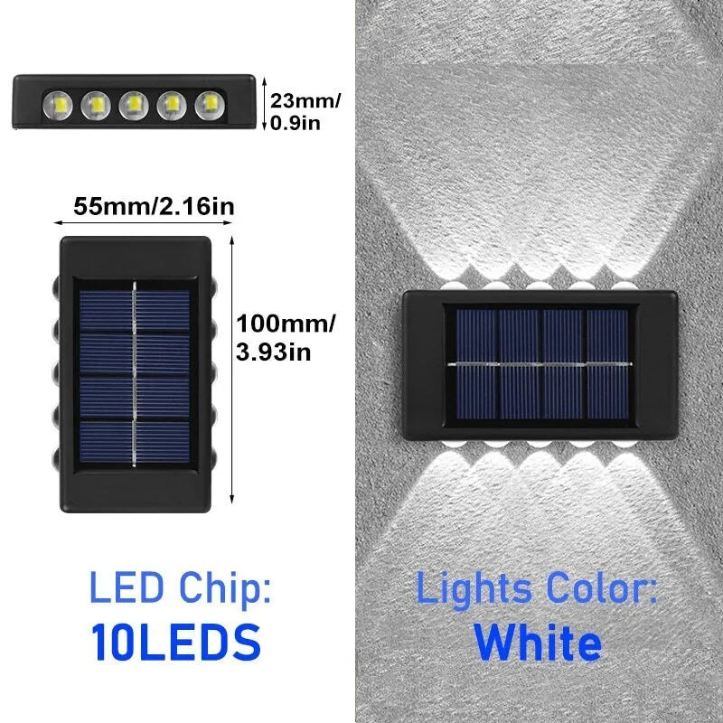 Outdoor LED Solar Wall Fence Light